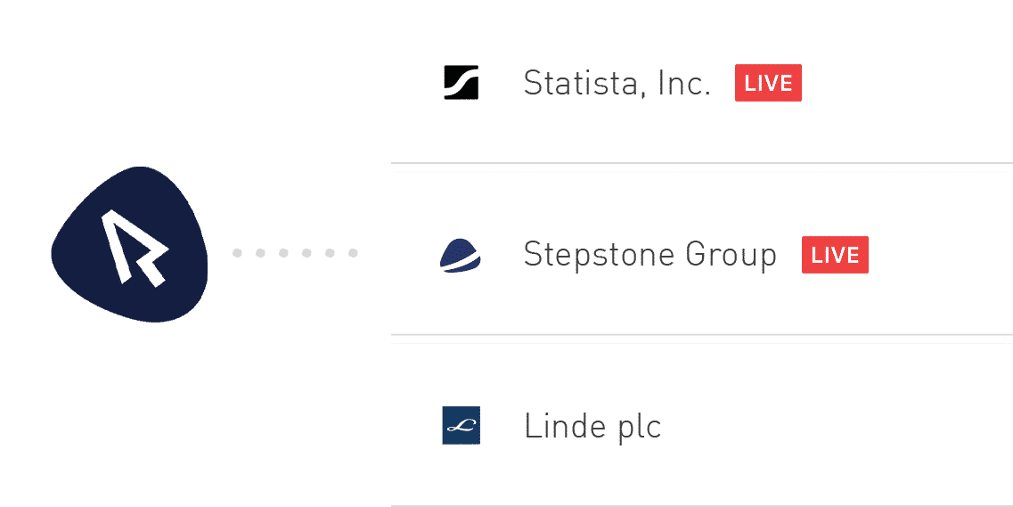 Logos of Stepstone, Linde and Statista