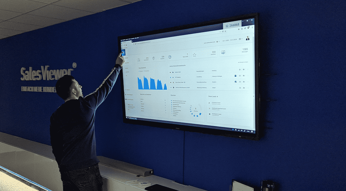 Big screen showing the SalesViewer® interface
