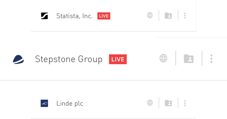 Website Visitor information from Statista, Stepstone and Linde