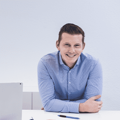 Smart male colleague