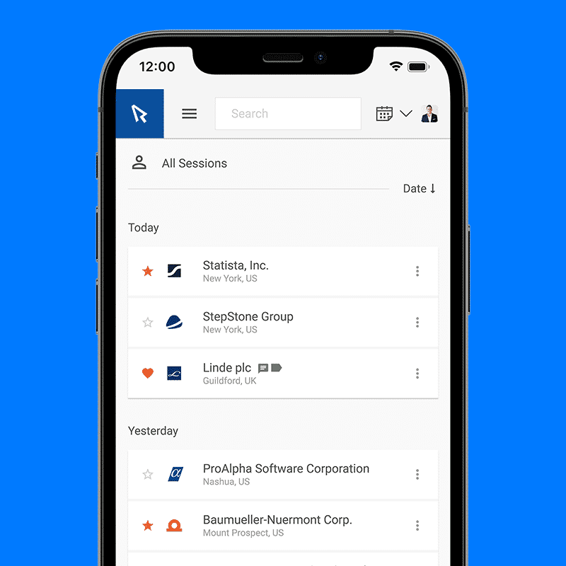 iPhone with SalesViewer® mobile app