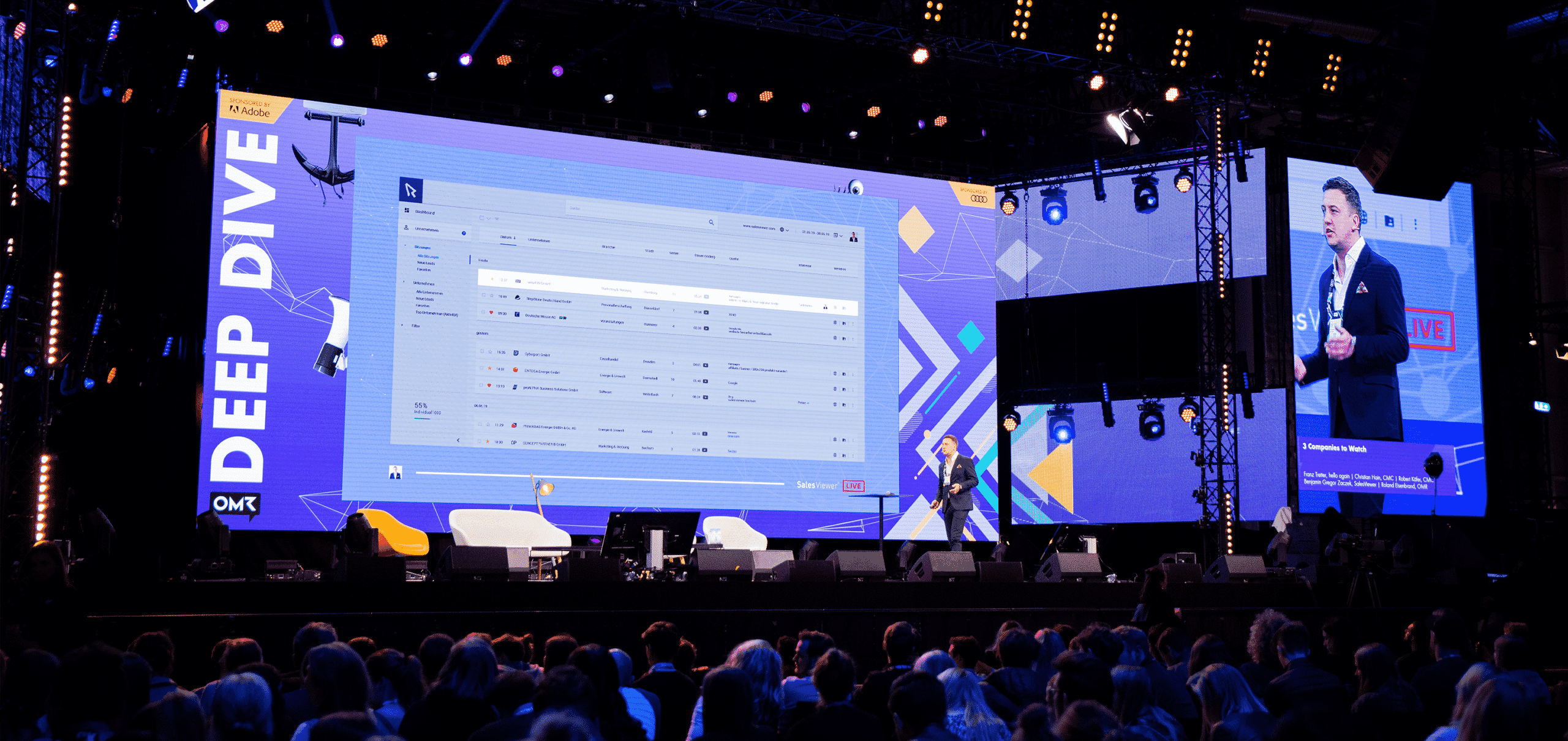 Benjamin Gregor Zaczek auf der OMR Bühne