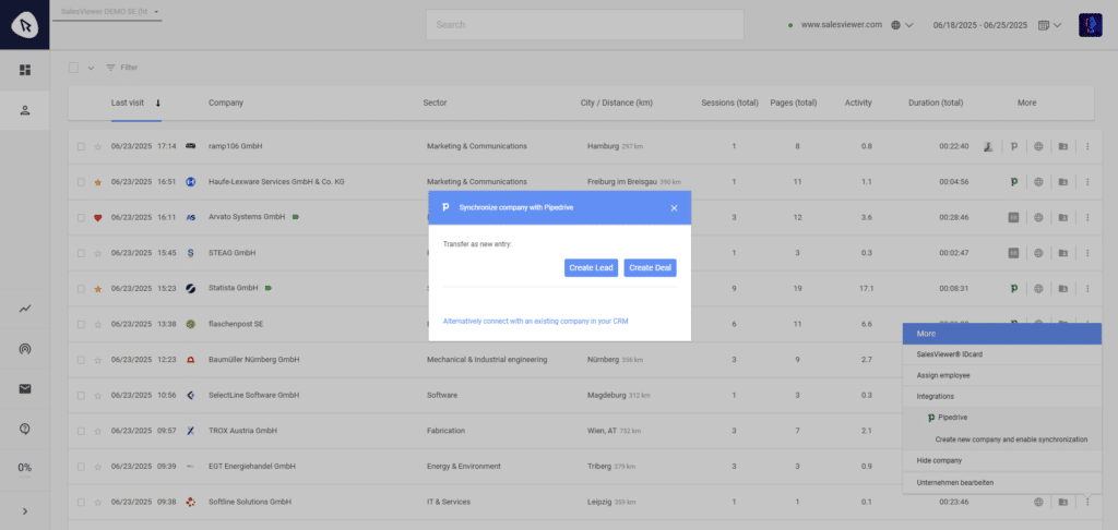 Pipedrive synchronisation ENG